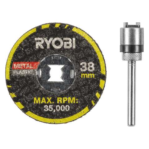 Ryobi Rotary Twist Lock Cutting Disc Starter Set - 6 Piece - 38mm - High Speed - SuperSaverAU - view 1