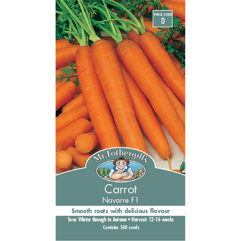 Mr Fothergill's Navarre Carrot Vegetable Seeds, Sweet Nantes Type