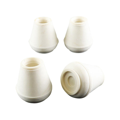 Surface Gard 10mm White Round Rubber Chair Tips 4 Pack - Floor Protection - SuperSaverAU - view 1