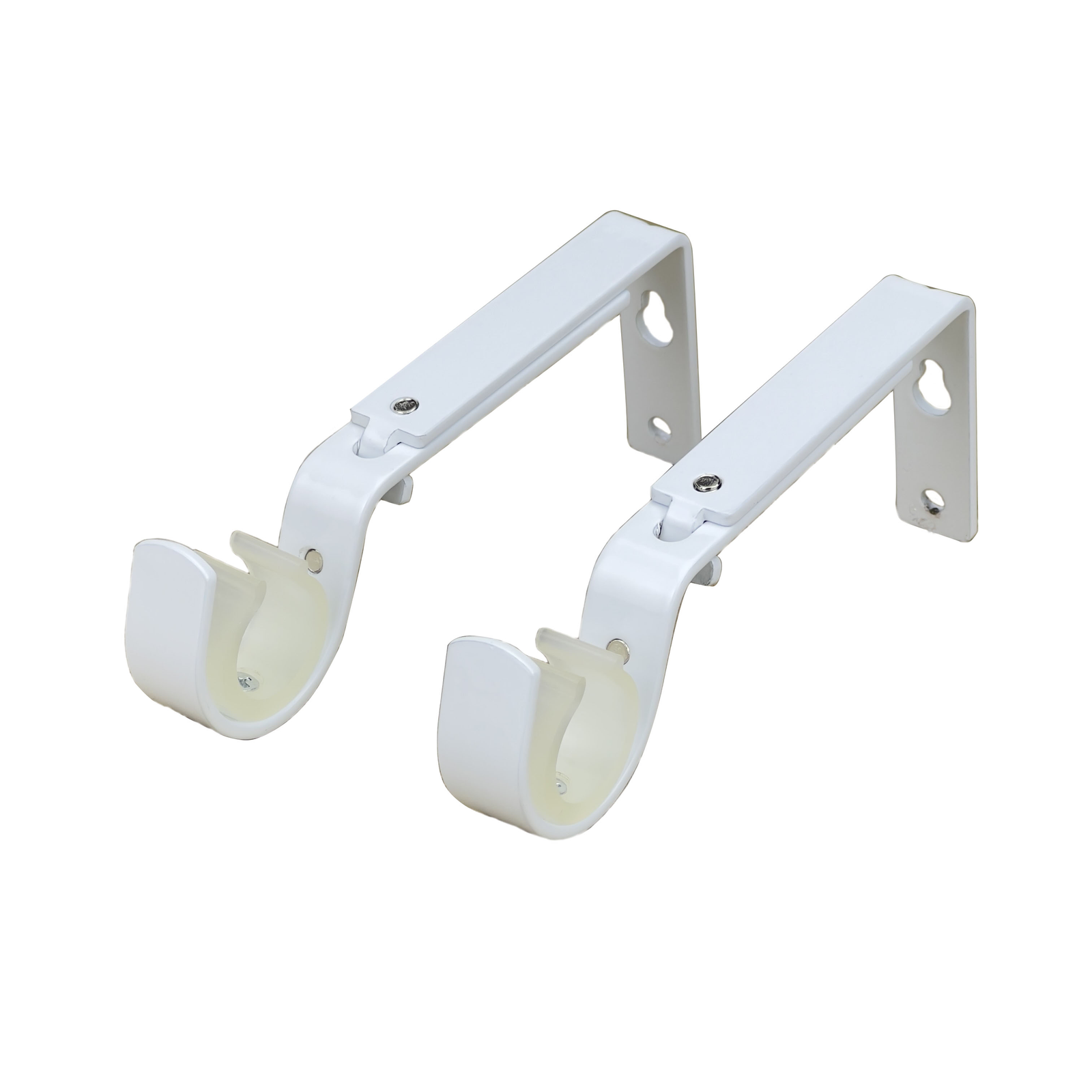 Pillar 16/25mm White Adjustable Universal Brackets - Powdercoated Steel