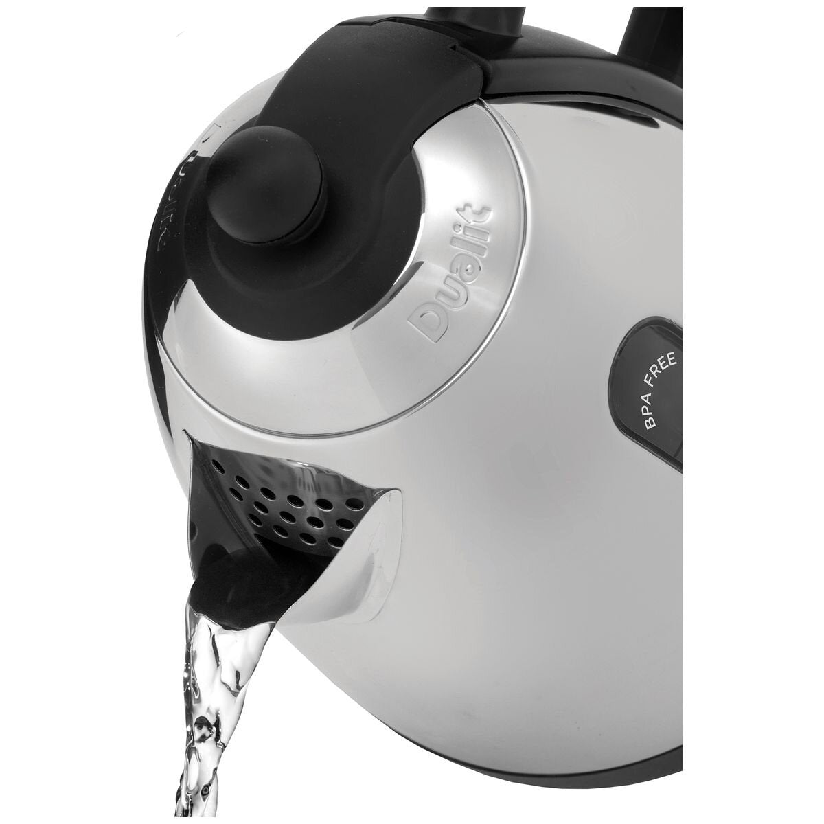 Dualit Jug Kettle 1.5L - Gloss Black Polished Finish, 2400W Rapid Boil, 360 Degree Base - DU72040