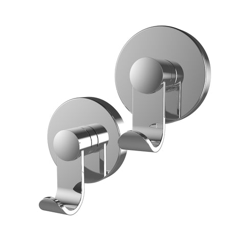 Fusion-Loc 8kg Chrome ABS Suction Hook 2 Pack