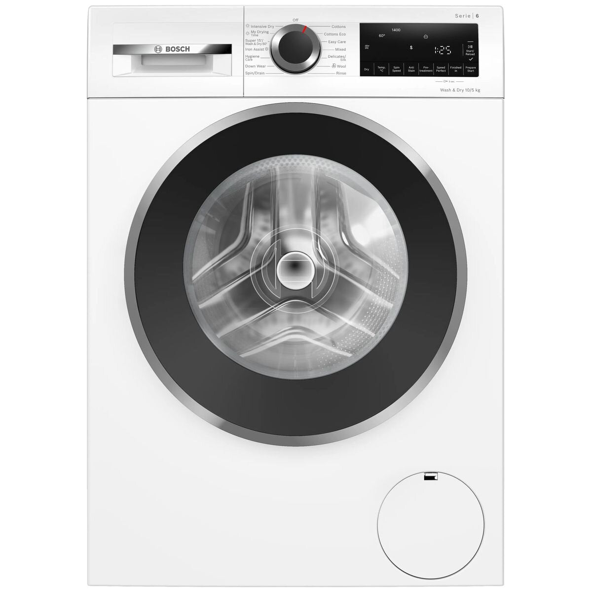 Bosch Series 6 10kg/5kg Washer Dryer Combo - Auto Dry, AntiStain - White - WNA254U3AU