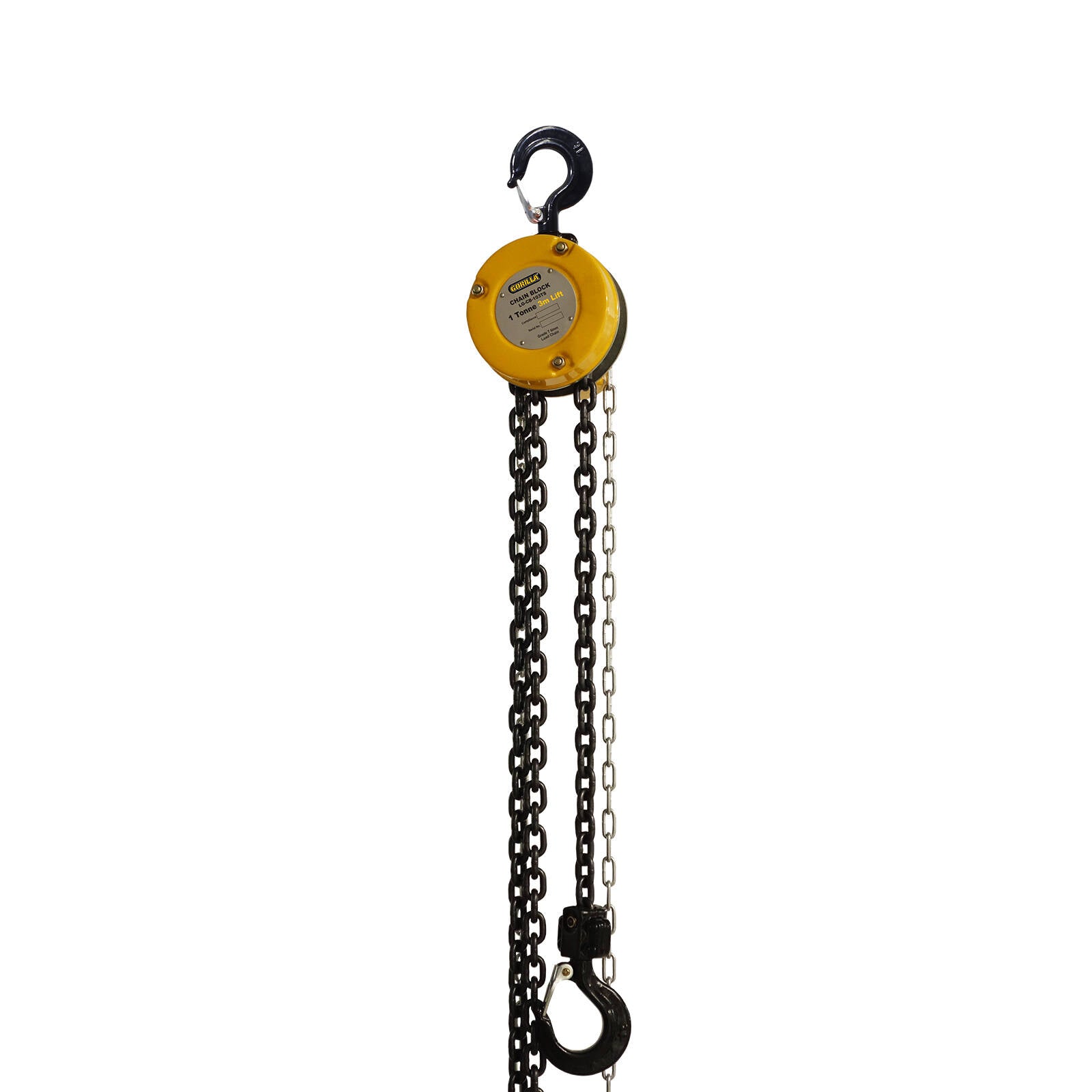 Gorilla 3m 1T Steel Compact Chain Block, 1000kg Lifting Hoist