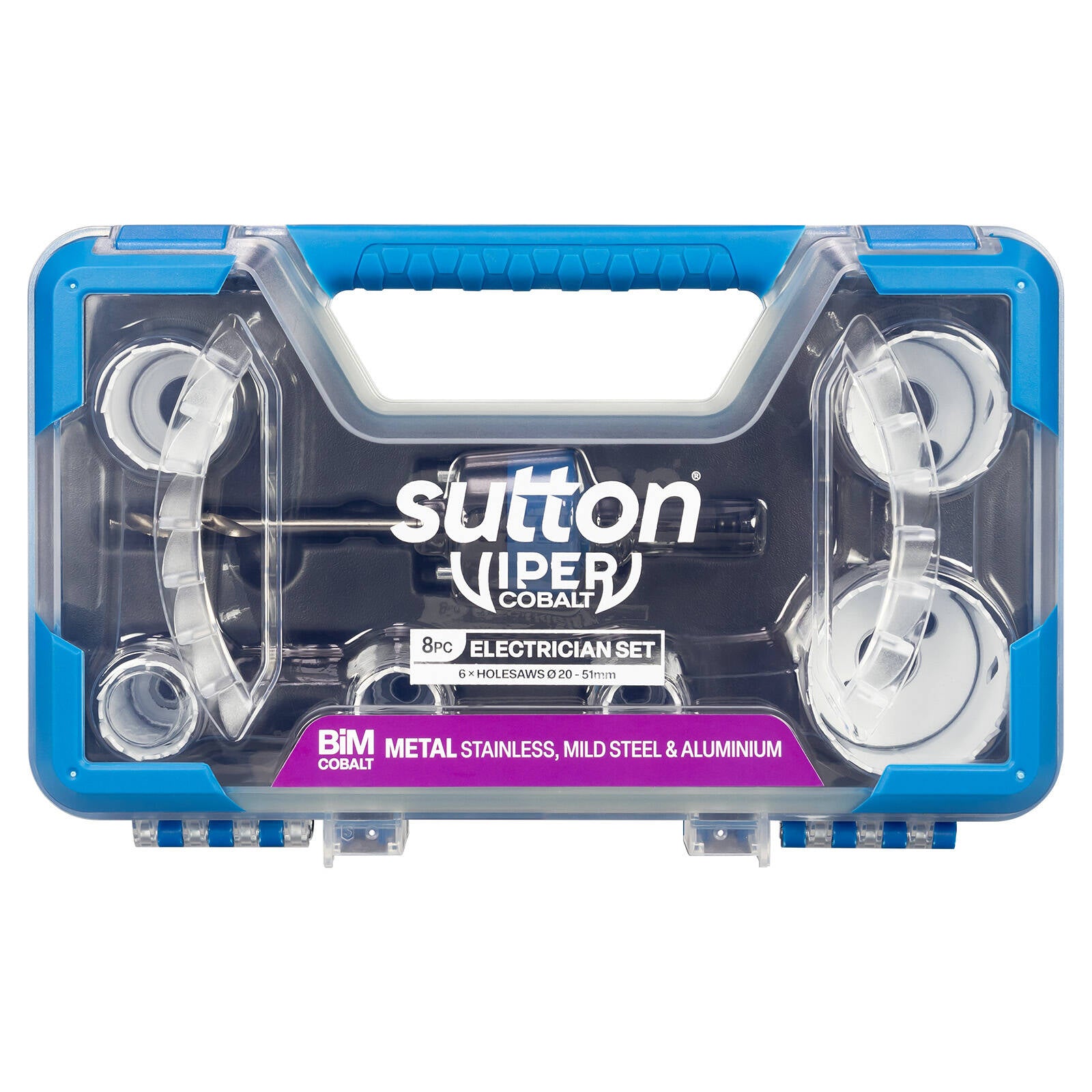Sutton Tools 20-51mm Viper Cobalt Bi-Metal Electrician Holesaw Set 8 Piece