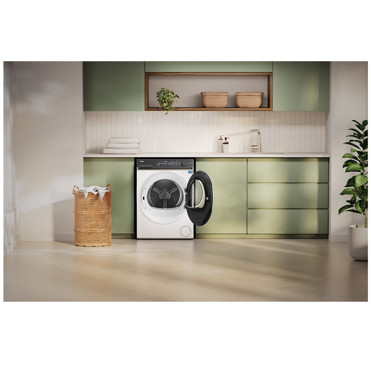 Haier 500 Series 9kg Heat Pump Dryer - White, 9 Star Energy Rating, Woolmark Blue Certified - HDHP90NW1