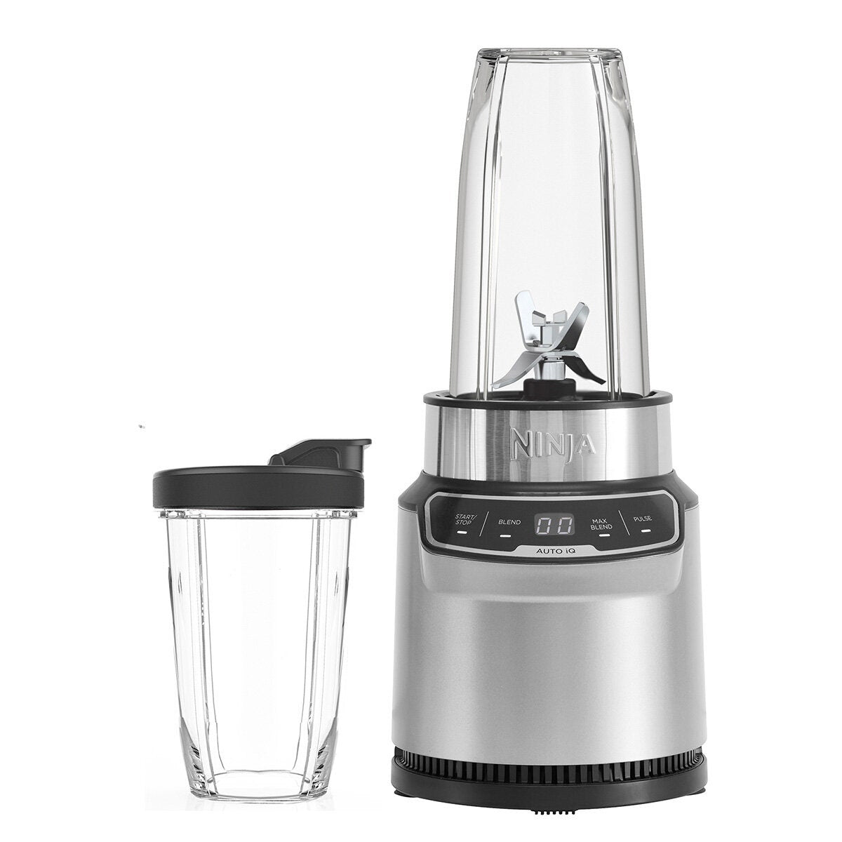 Ninja Nutri Blender Pro with Auto-iQ 1000W - Cloud Silver - Three Single-Serve Cups - BN500
