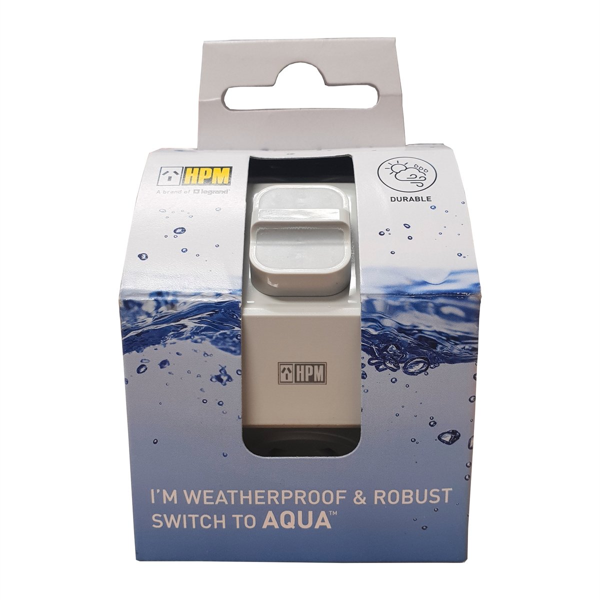 HPM Aqua 10A Single Compact IP53 Surface Mount Powerpoint RWLC787MG