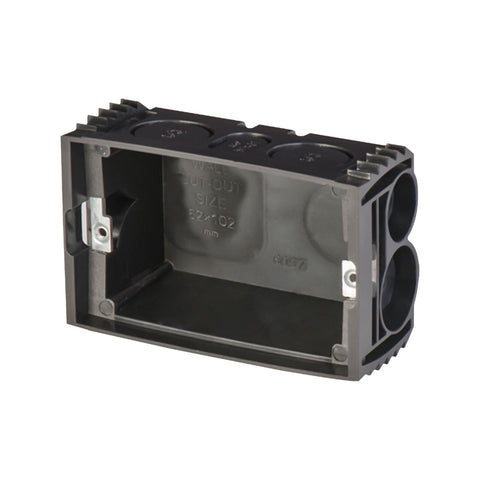 DETA Wall Mounting Box with Adjustable Lugs, Black Polycarbonate, 6 Pack (6057BT)