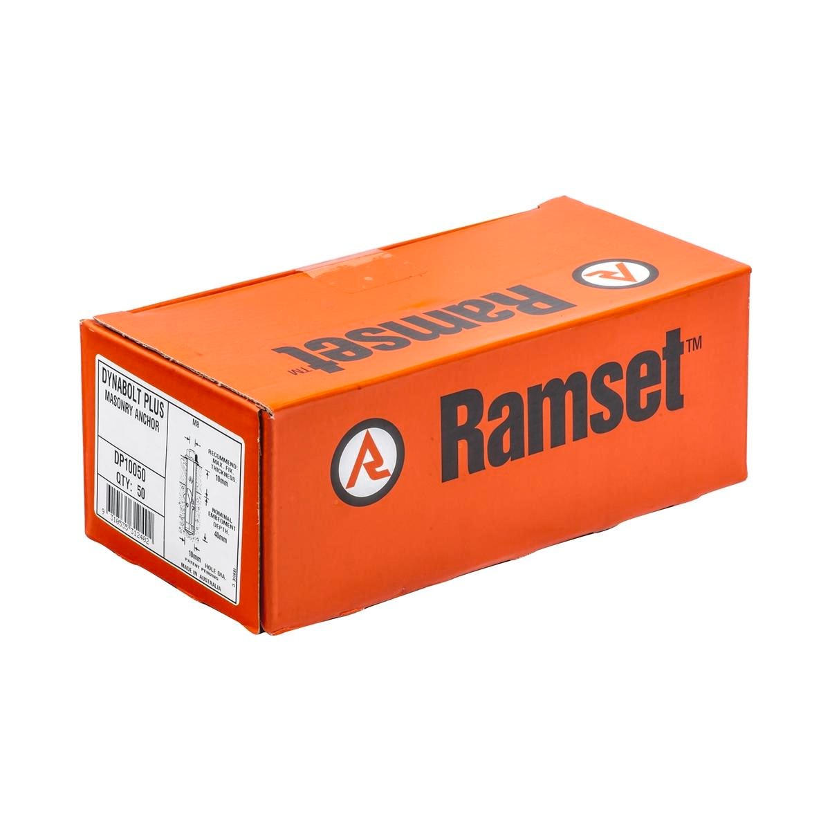 Ramset DynaBolt Plus - 10mm x 49mm - Gold Passivated - 50 Pack - SuperSaverAU - view 1