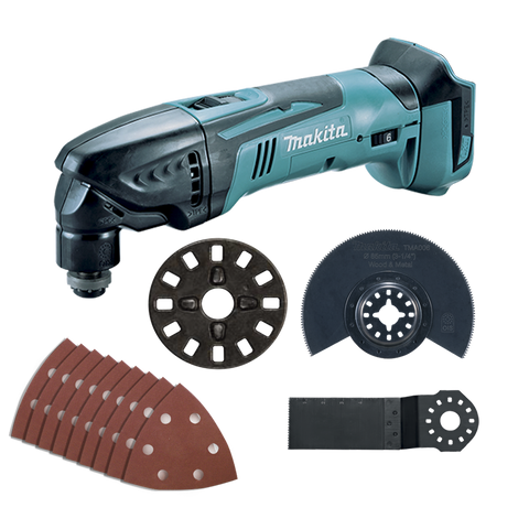 Makita 18V Mobile Multi-Tool DTM50ZX5 - Skin Only, Cordless Oscillating Tool with 5 Accessories