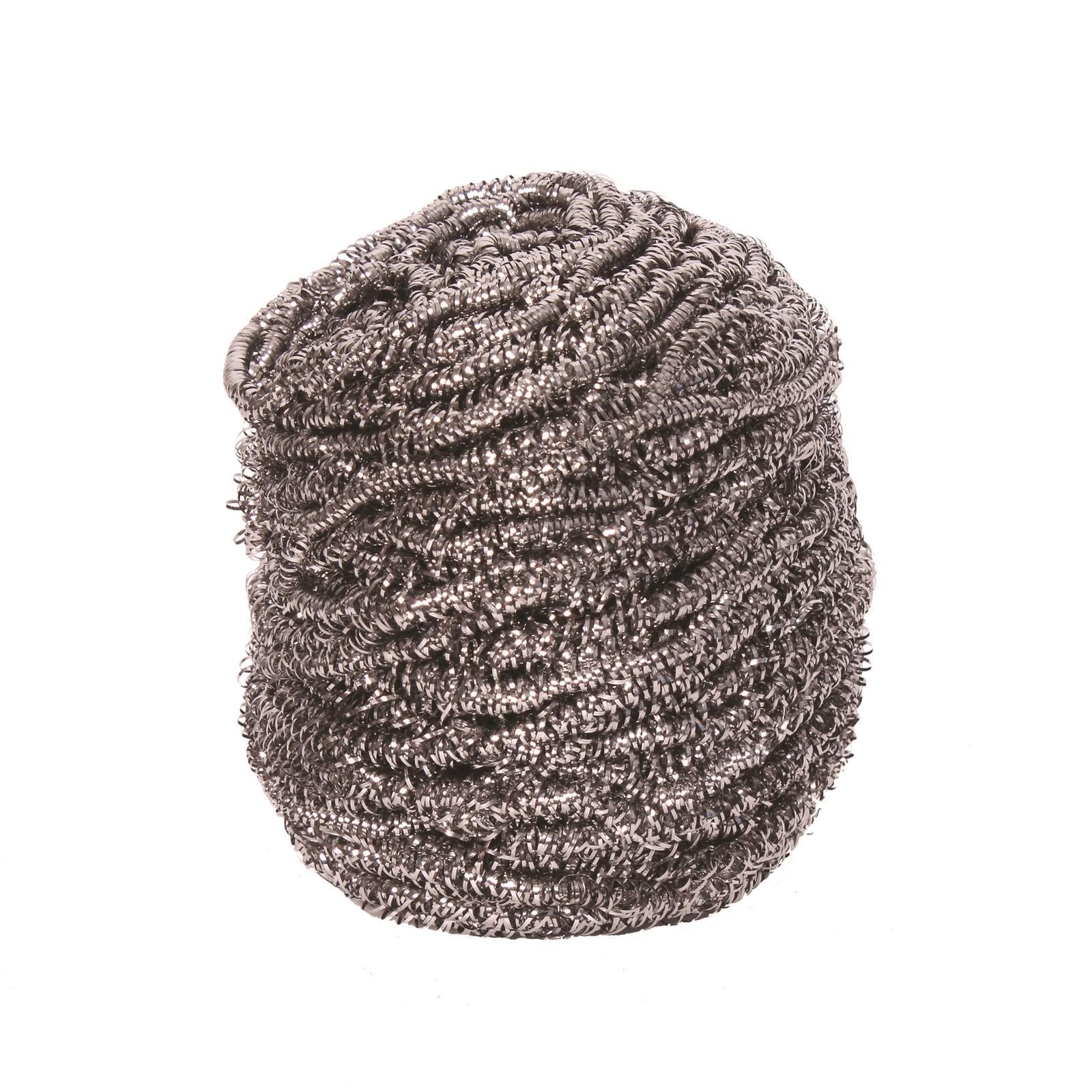 Sabco Professional Pot and Pan Scourer 3 Pack - Rust-Free Stainless Steel, Silver