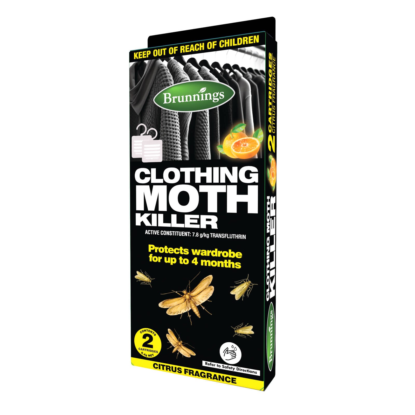 Brunnings Citrus Scented Clothing Moth Killer - 2 Pack