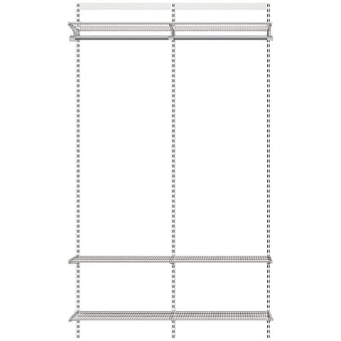 Elfa Essentials 1253mm Wardrobe Pack - White E-Poxy Bonded Steel - 10 Year Warranty - 11991