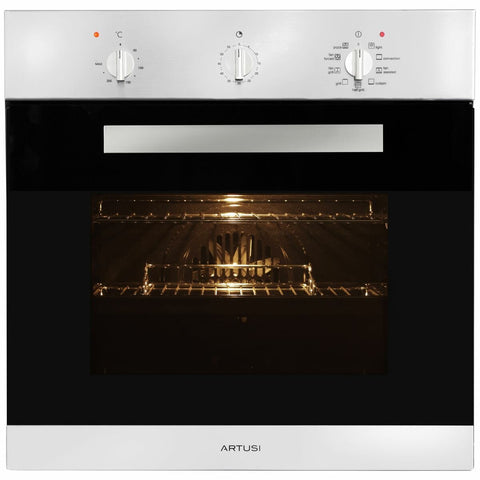 Artusi 60cm Electric Built-In Oven - 65L, 9 Functions, Fingerprint-Proof Stainless Steel - AO650X
