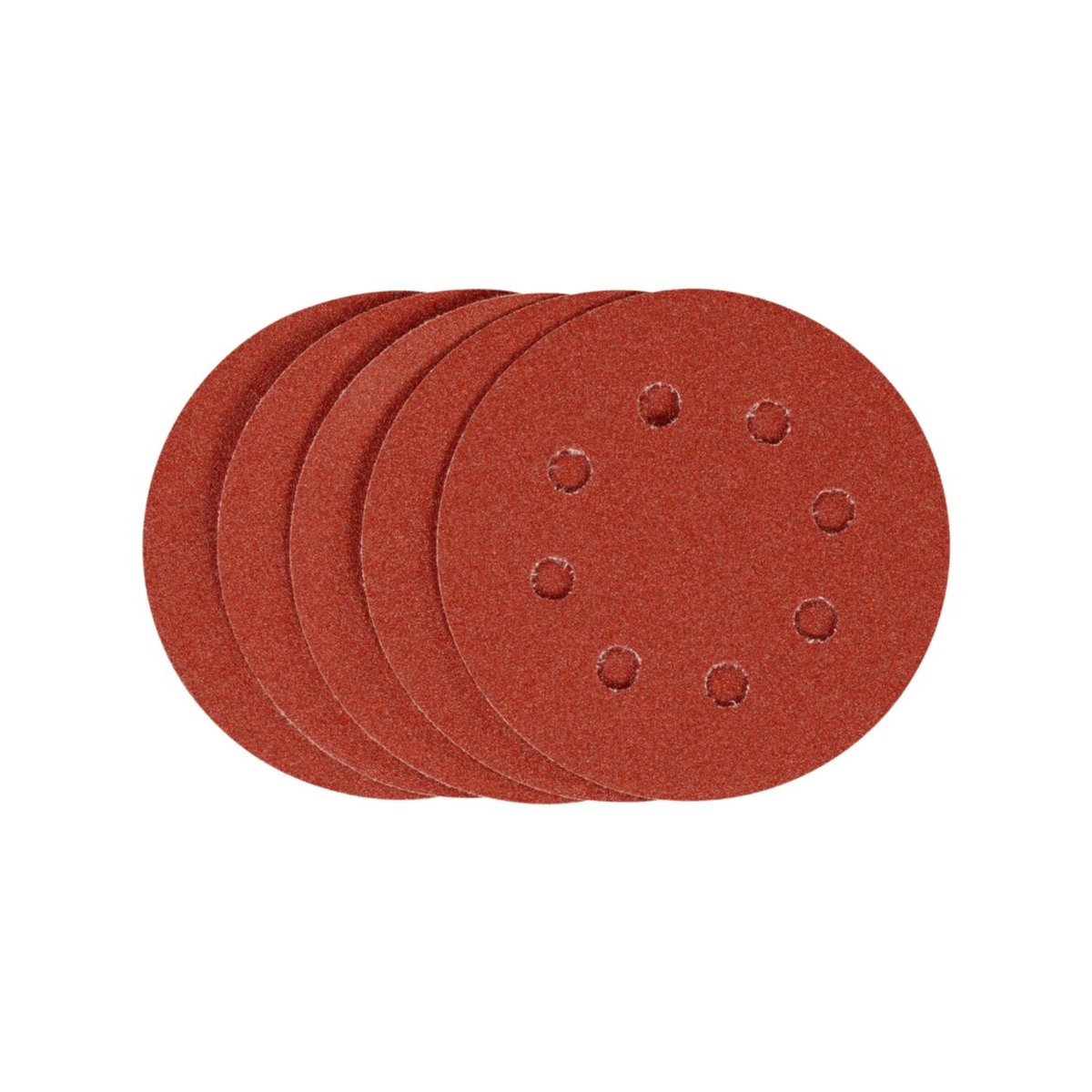 Irwin 115mm 80 Grit Quick Fit Random Orbital Sanding Discs 5 Pack, 8 Holes