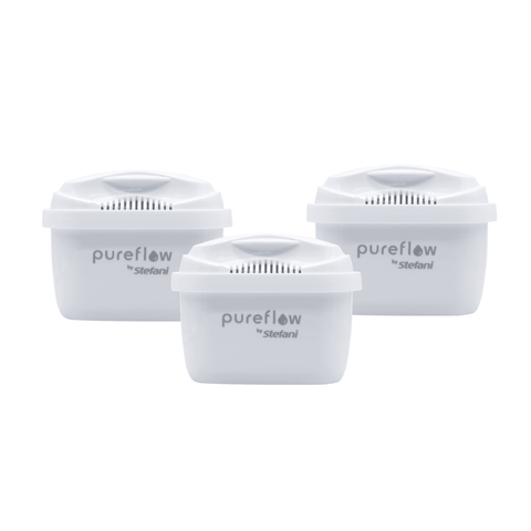 Stefani PureFlow Replacement Filter Cartridge, BPA Free, 3 Pack