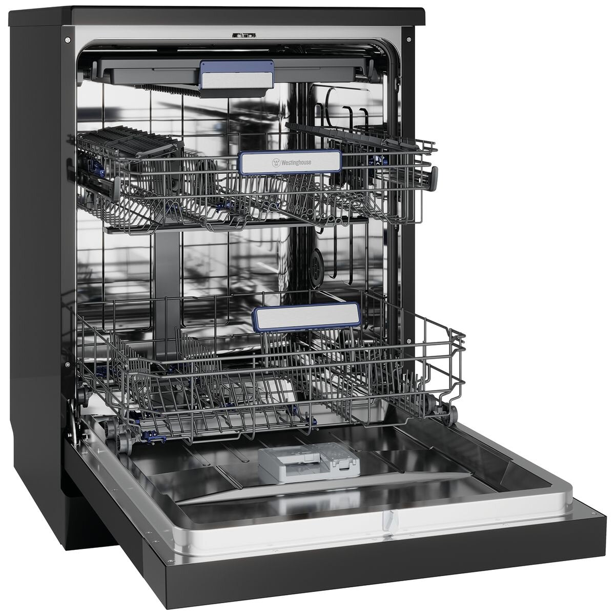 Westinghouse 60cm Freestanding Dishwasher - 15 Place Settings, Dark Stainless Steel, Zone Wash - WSF6608KXC