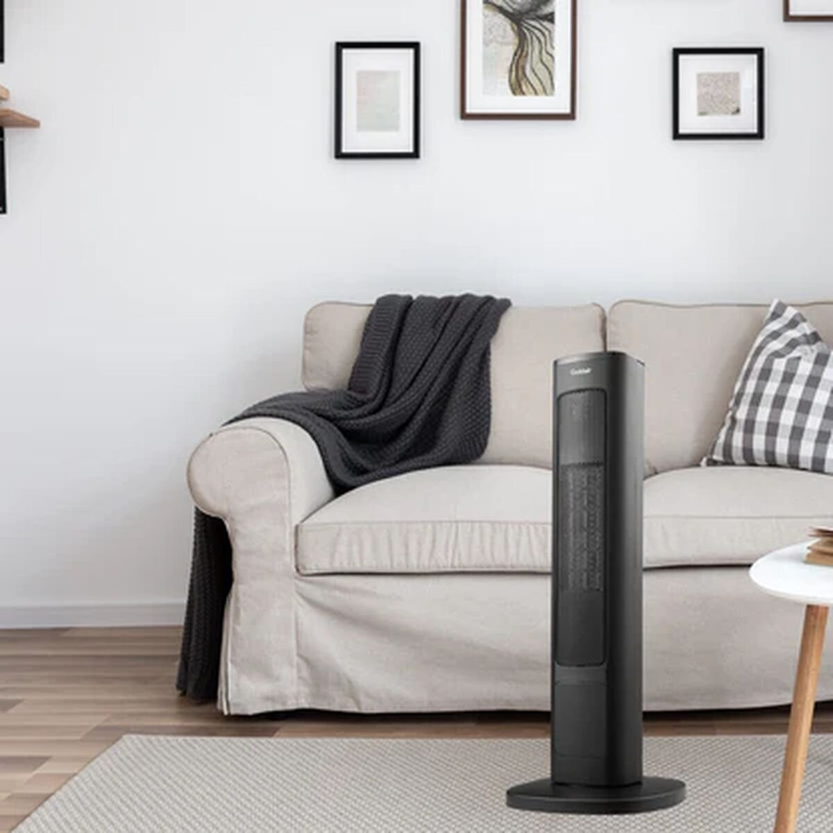 Goldair 2000W Ceramic Tower Heater - Black - 90-Degree Oscillation, Remote Control - GCT410