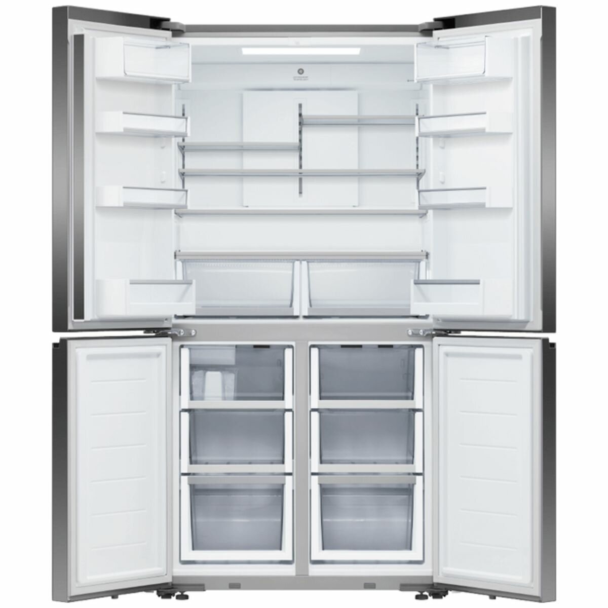Fisher & Paykel Series 7 538L Quad Door Fridge - Matte Black Glass - Water Dispenser - RF605QZUVB1