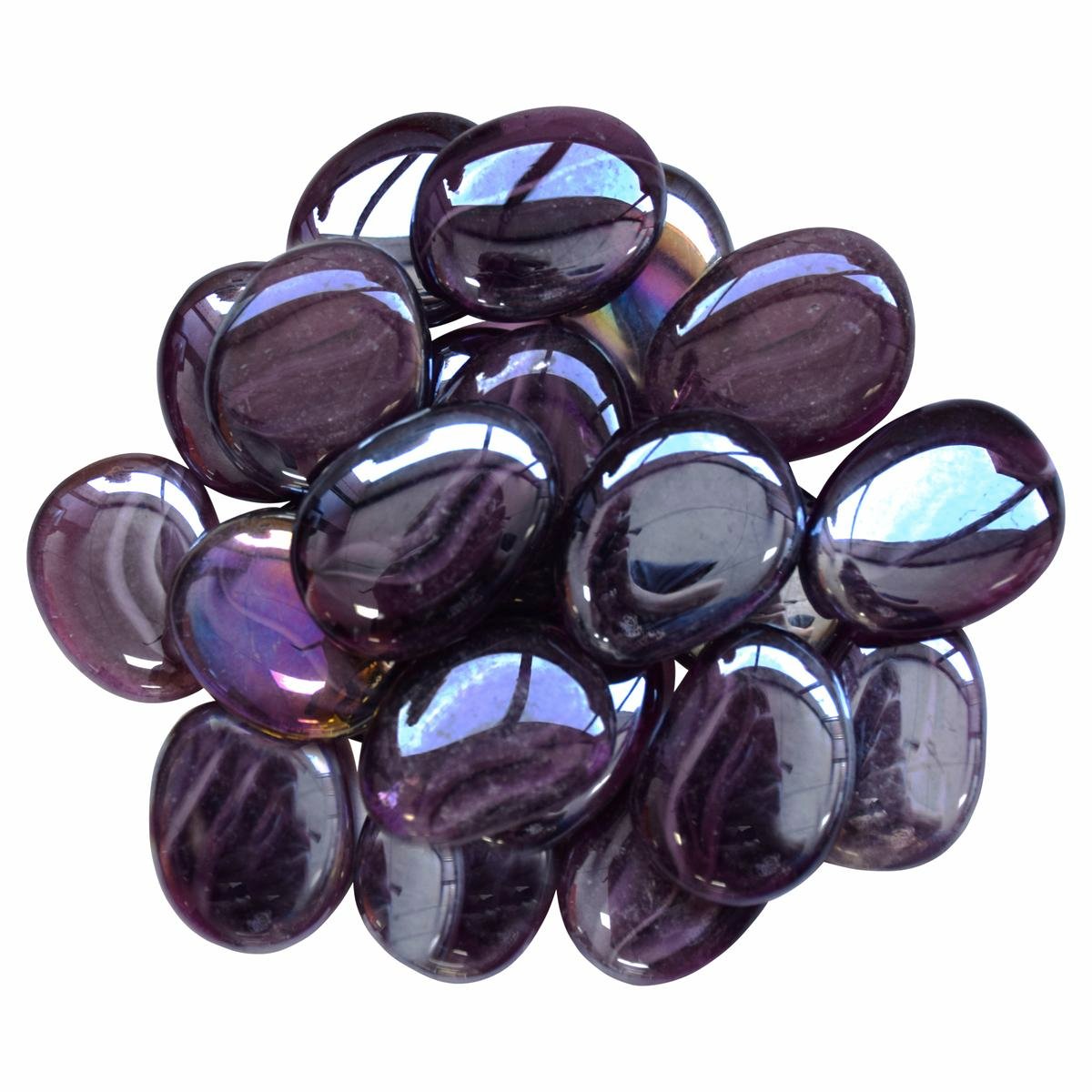 Tuscan Path Glass Decorative Pebble 1kg 45mm Purple Aztec - SuperSaverAU - view 1