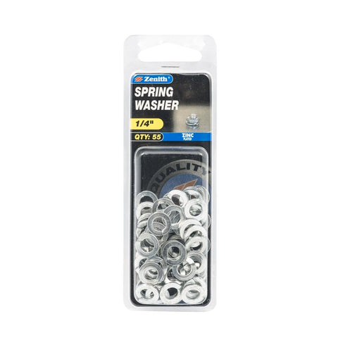 Zenith Spring Washer - 1/4 - 55 Pack - Zinc Plated - Internal Use - SuperSaverAU - view 1