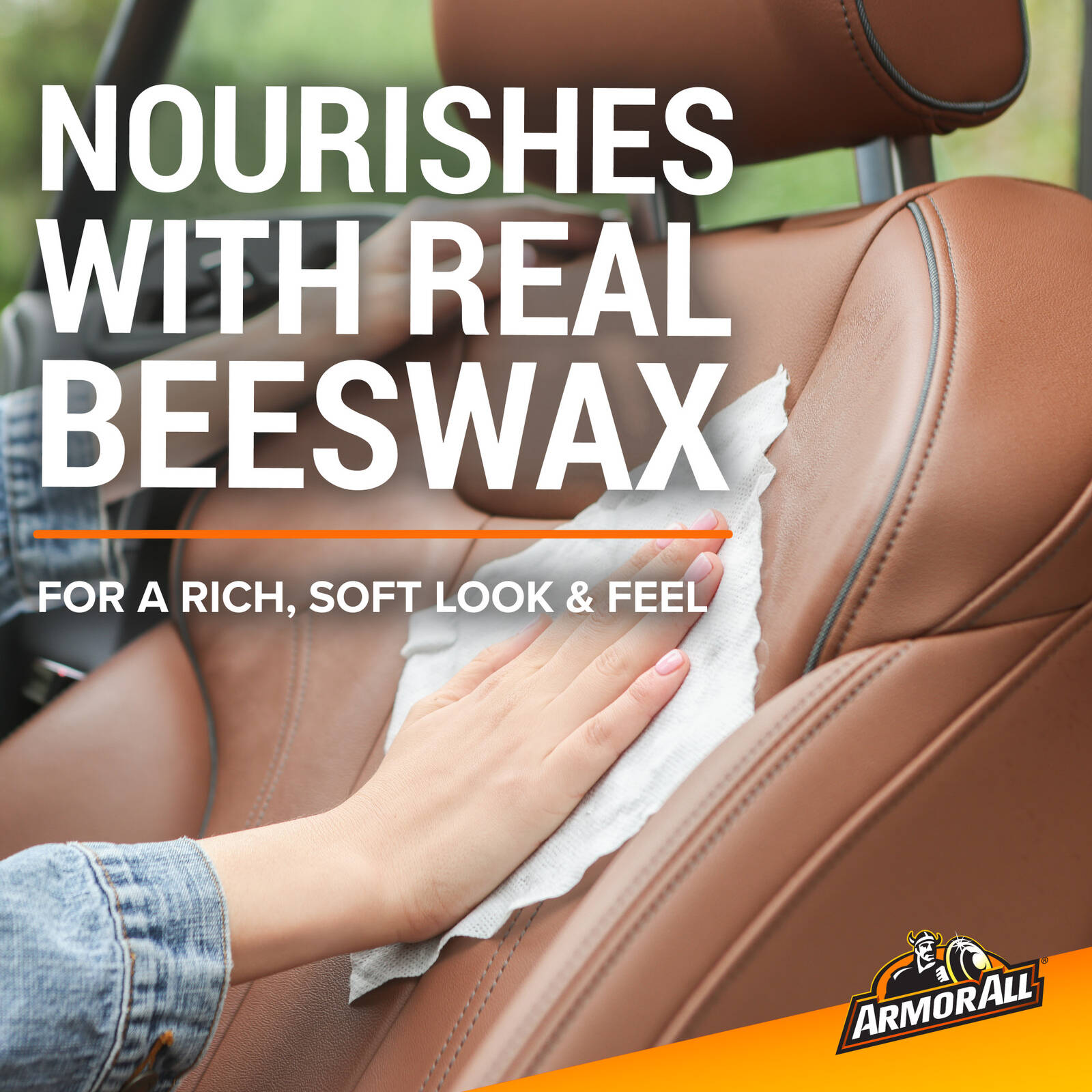 Armor All Leather Car Cleaning Wipes - 24 Pack