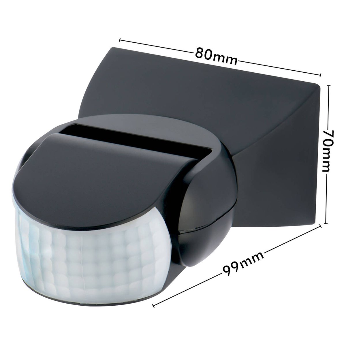 Deta Black PIR Security Sensor - 12m Range - Plastic - Weather Resistant - SuperSaverAU - view 4