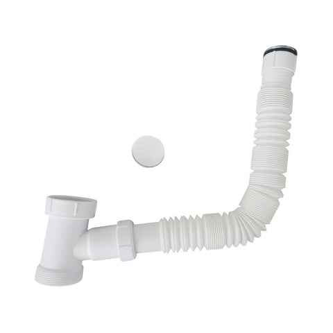 Kinetic 320mm White Plastic Flexible Pipe Laundry By-Pass Kit