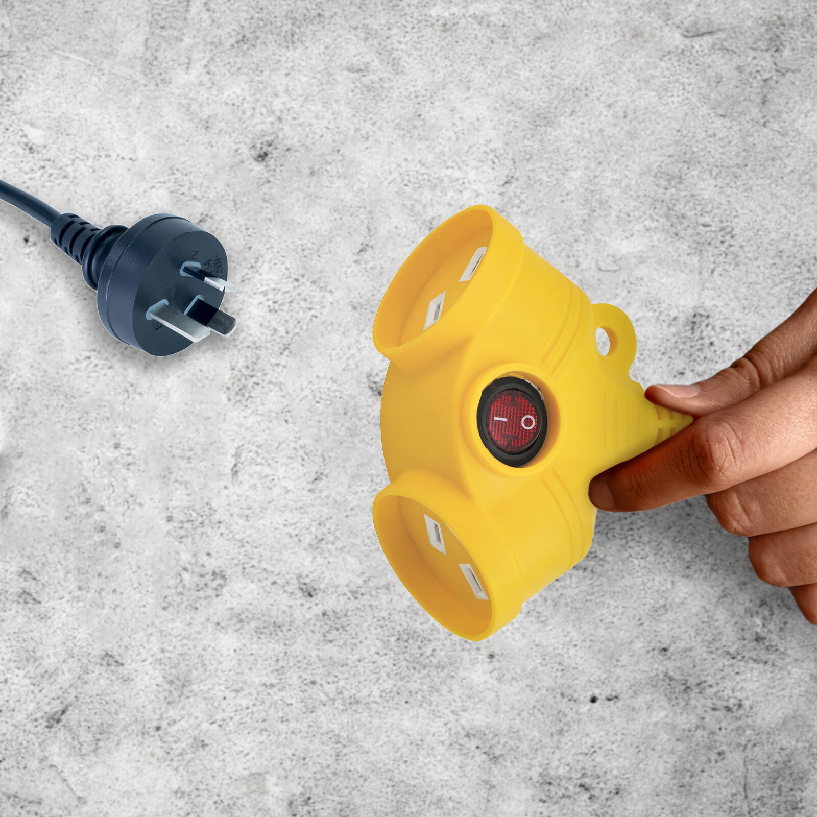 DETA 25m Heavy Duty Dual Socket Extension Lead - 10A 240V Switched DYX25