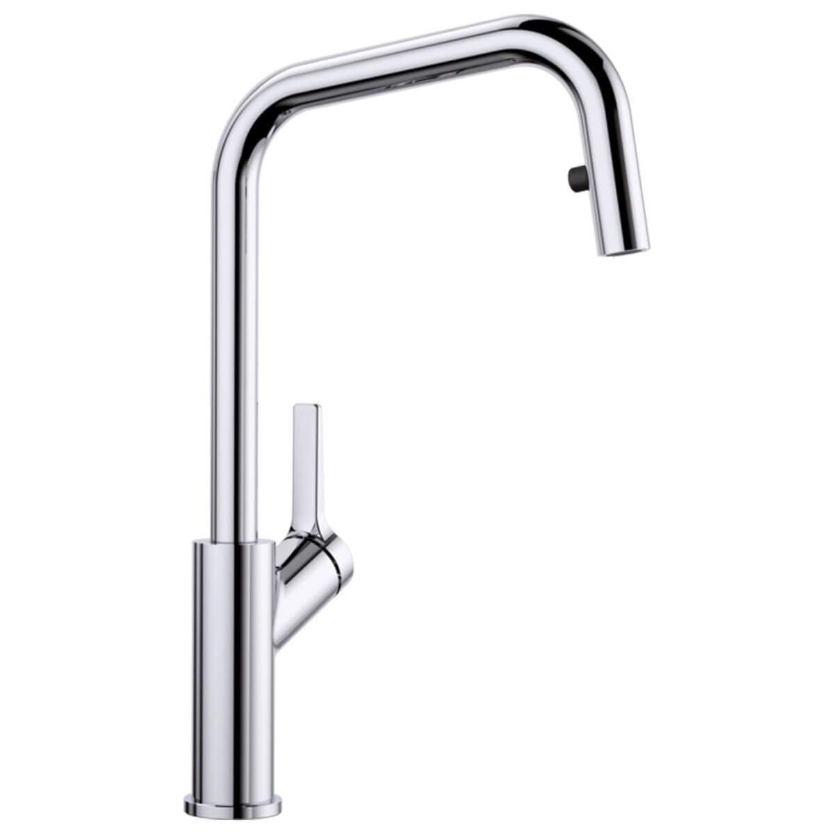 Blanco High Arch Pull Out Spray Mixer Tap - Chrome - 190° Swivel - 5 Star WELS - JURENAS