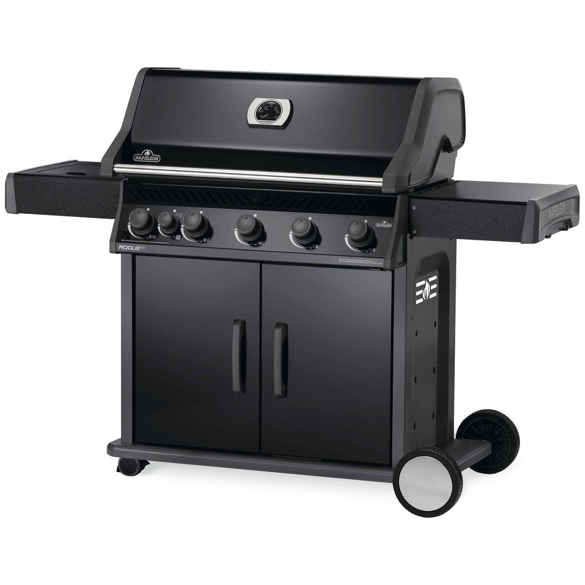 Napoleon Rogue XT 625 LPG 5 Burner BBQ - Black - Infrared Side Burner - RXT625SIBPK-1-AU