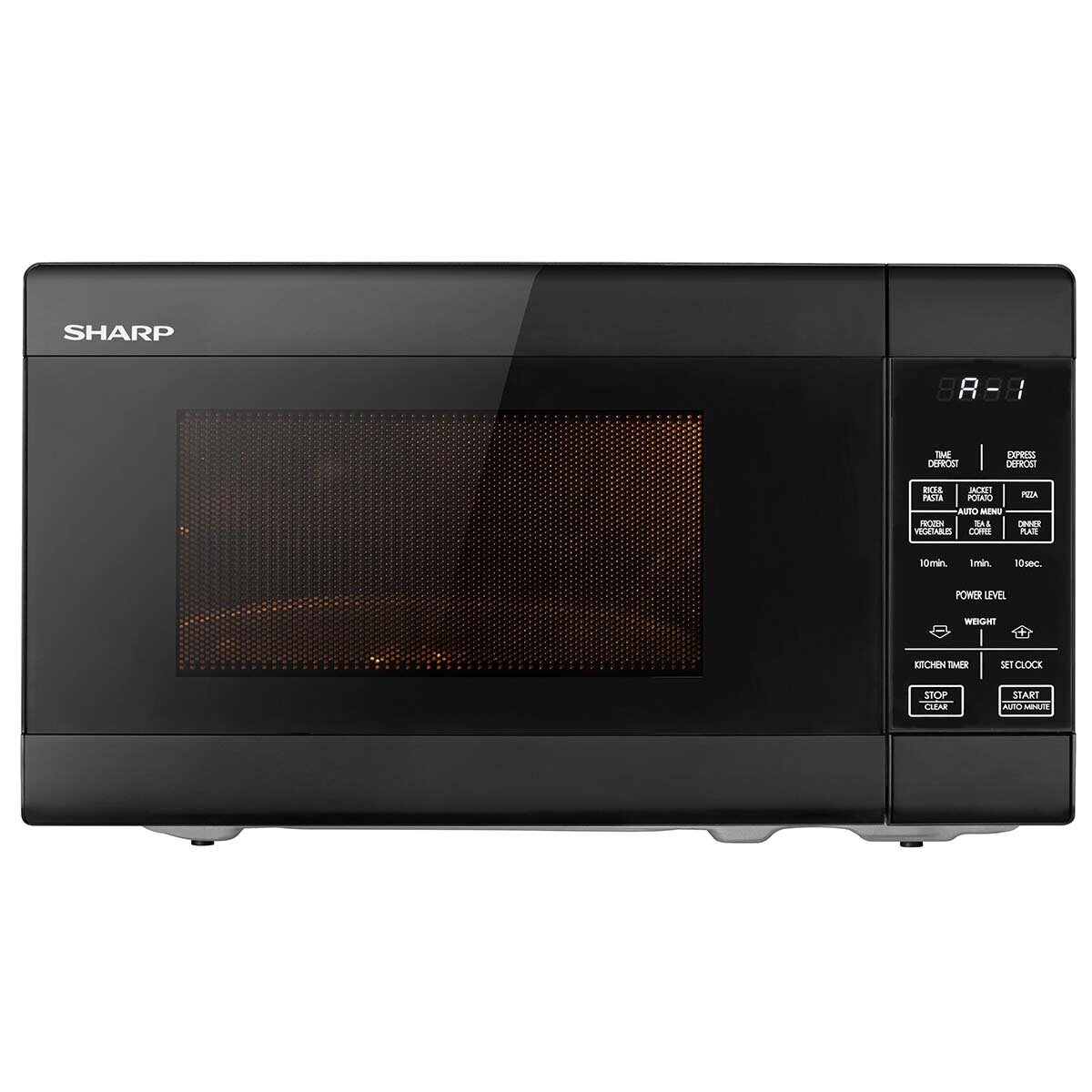 Sharp 20L Compact Microwave Oven - 750W, Black Finish, 6 Auto Menus - R211DB
