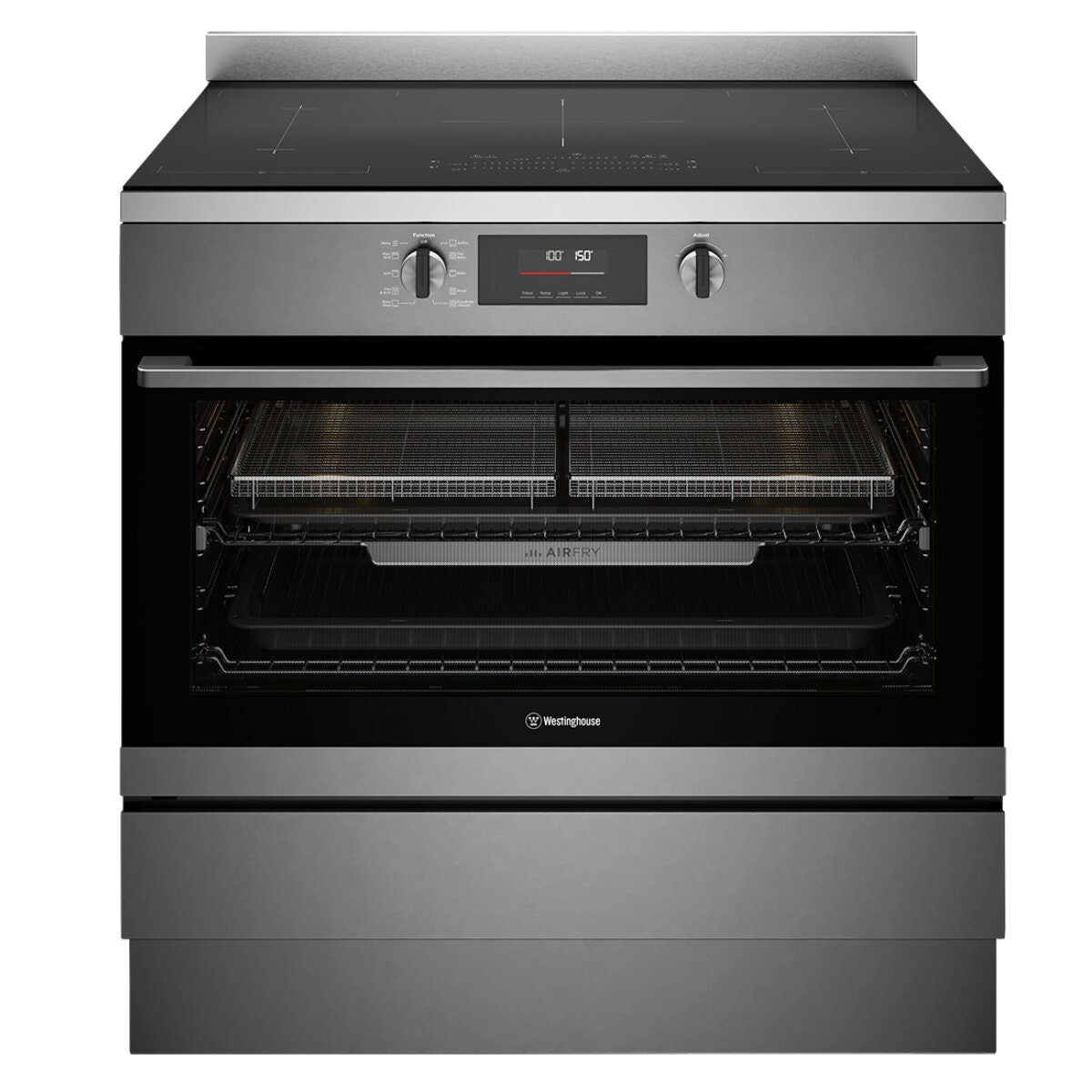 Westinghouse 90cm Induction Pyrolytic Oven - Dark Stainless Steel, SteamBake, AirFry - WFEP9757DD
