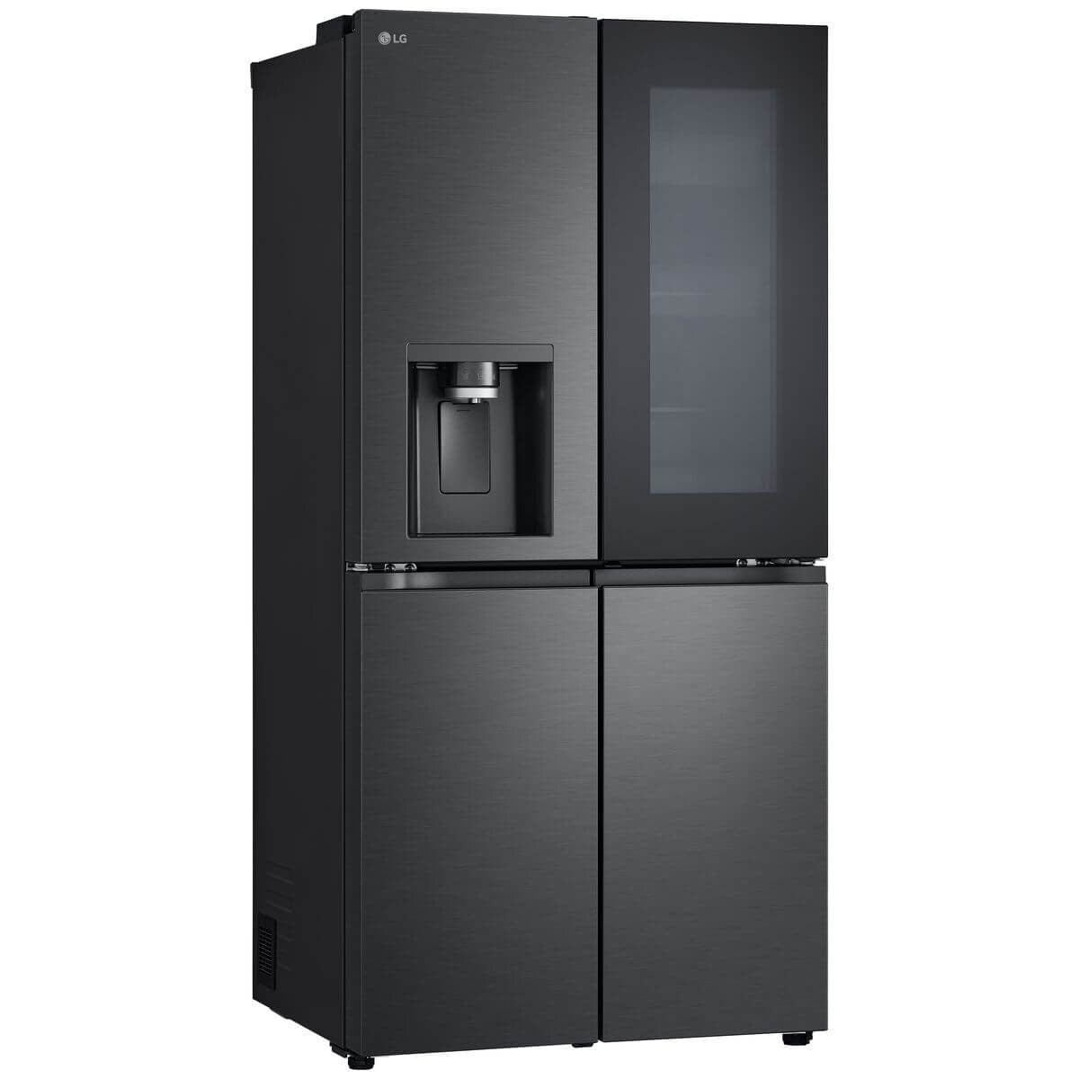 LG 508L InstaView Door-in-Door French Door Fridge - Ice and Water, Matte Black - GF-V500MBLC