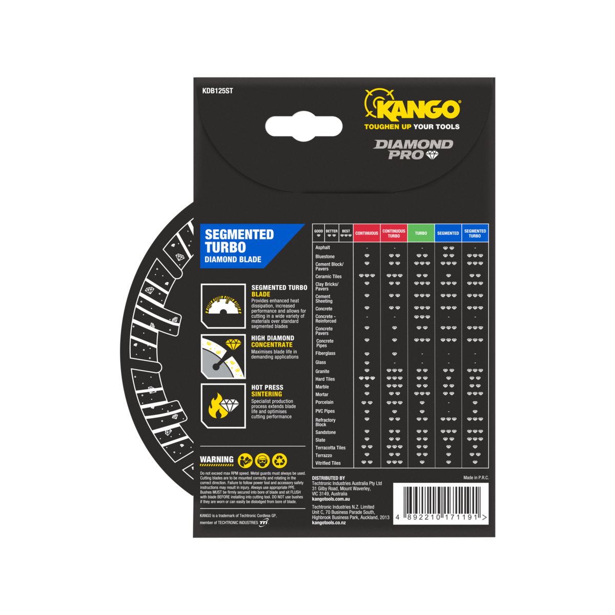 Kango Diamond Saw Blade - 125mm - Turbo - Dry Cutting - SuperSaverAU - view 3