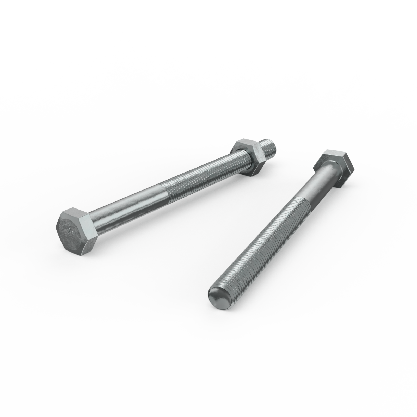 ZENITH M10 x 125mm Zinc Plated 4.6 Grade Hex Head Bolt and Nut