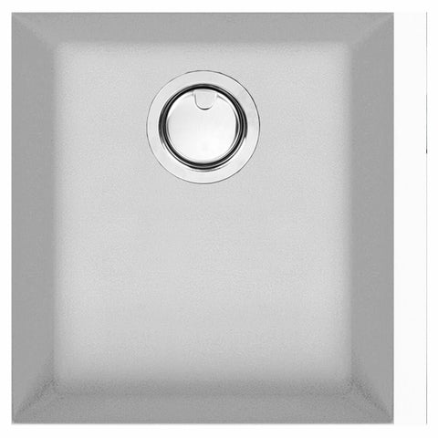 Artusi Granitek single bowl sink - White, top or undermount, no drainer - AGS411W
