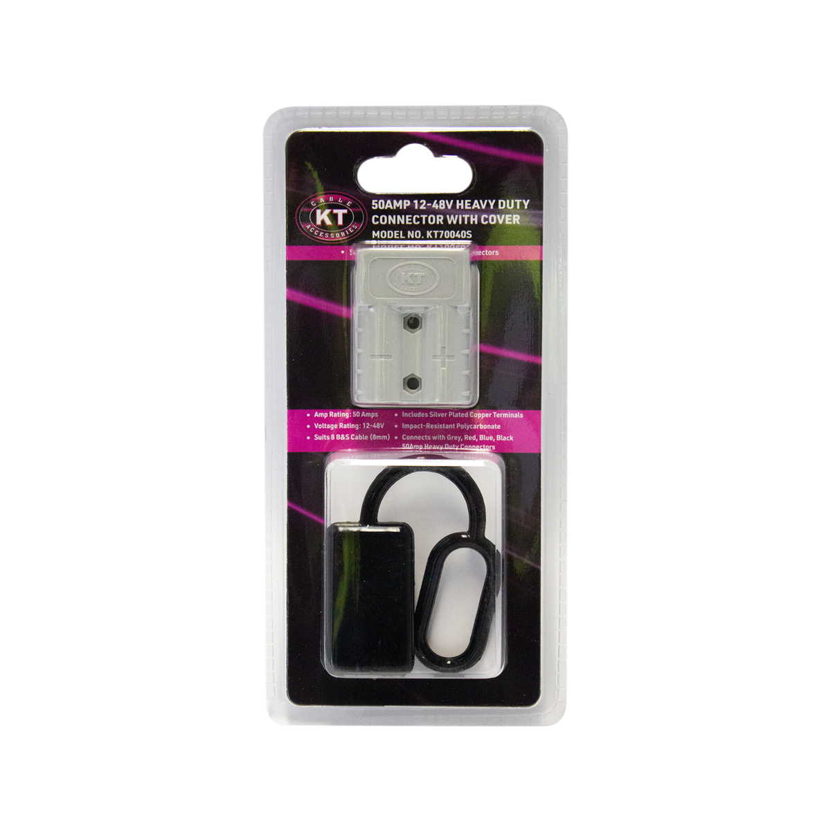 KT Solar HD 50A Connector with Cover, Grey