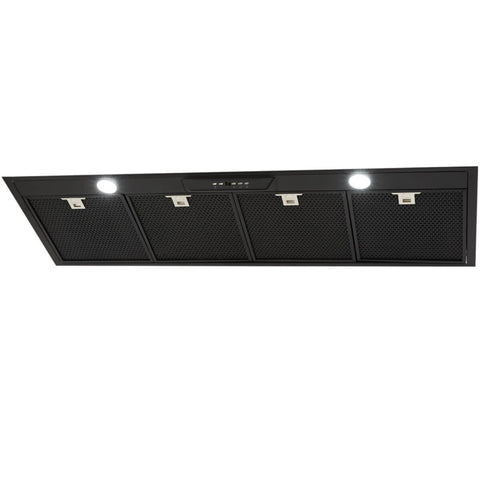 Schweigen 120cm Matte Black Undermount Rangehood - IsoDrive SP Motor, 1600m³/h - UM1390-12BSPPAK