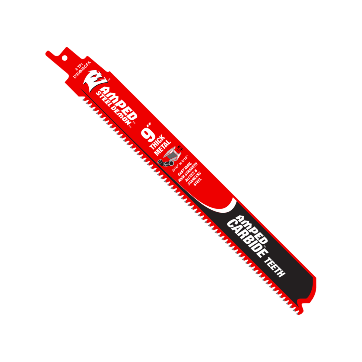 Diablo 9in Steel Demon Amped Carbide Blade for Thick Metal, 8 TPI 2610058324