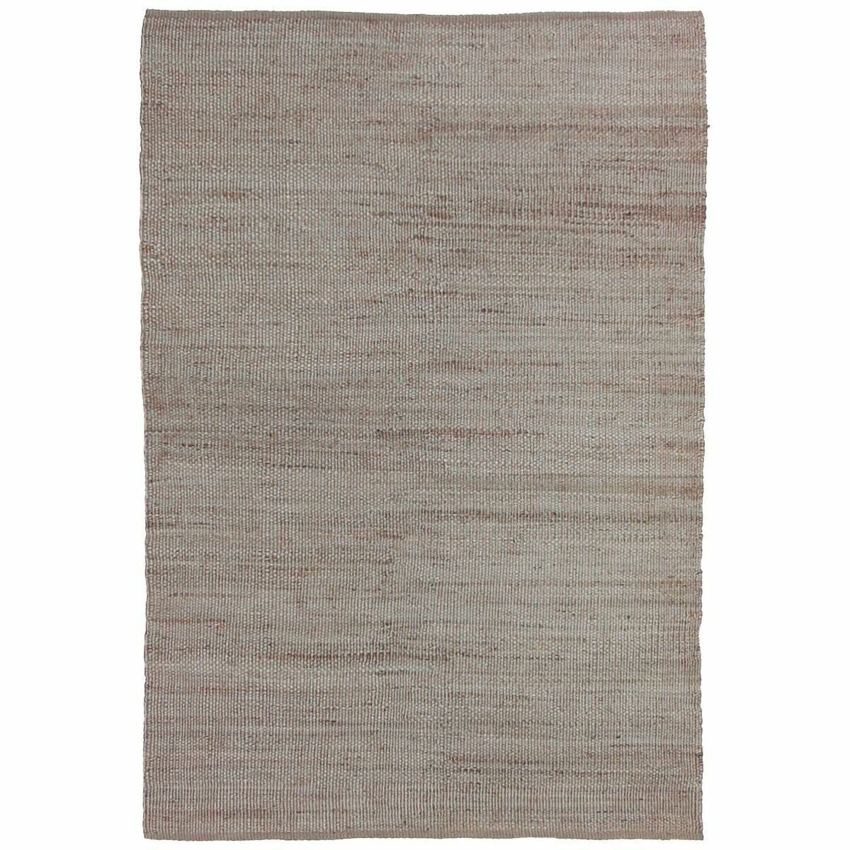 Cadrys Naturals Jute Mist Rug 200x300cm - Handspun Jute Flatweave, 8mm Pile - JUTENM2