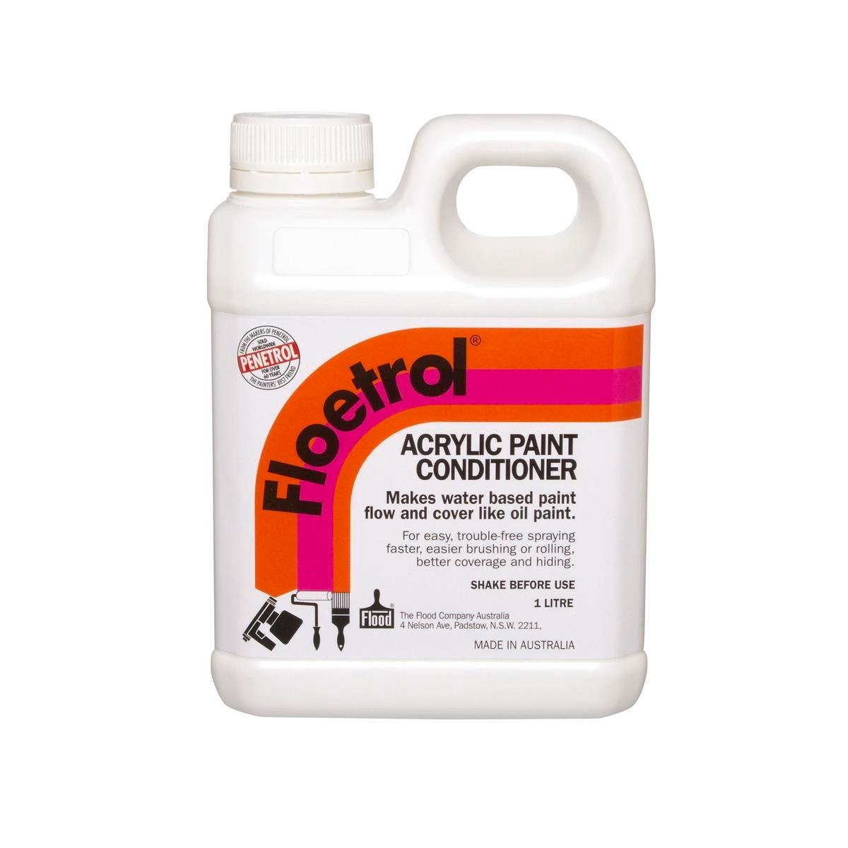 Flood Floetrol 1L Clear Acrylic Paint Conditioner - Indoor/Outdoor