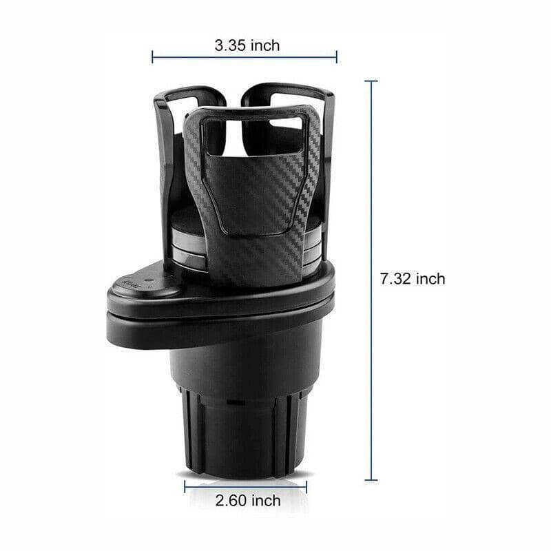 2-In-1 Car Cup Holder Expander with 360 Degree Rotating Base for Most Cars - view 3