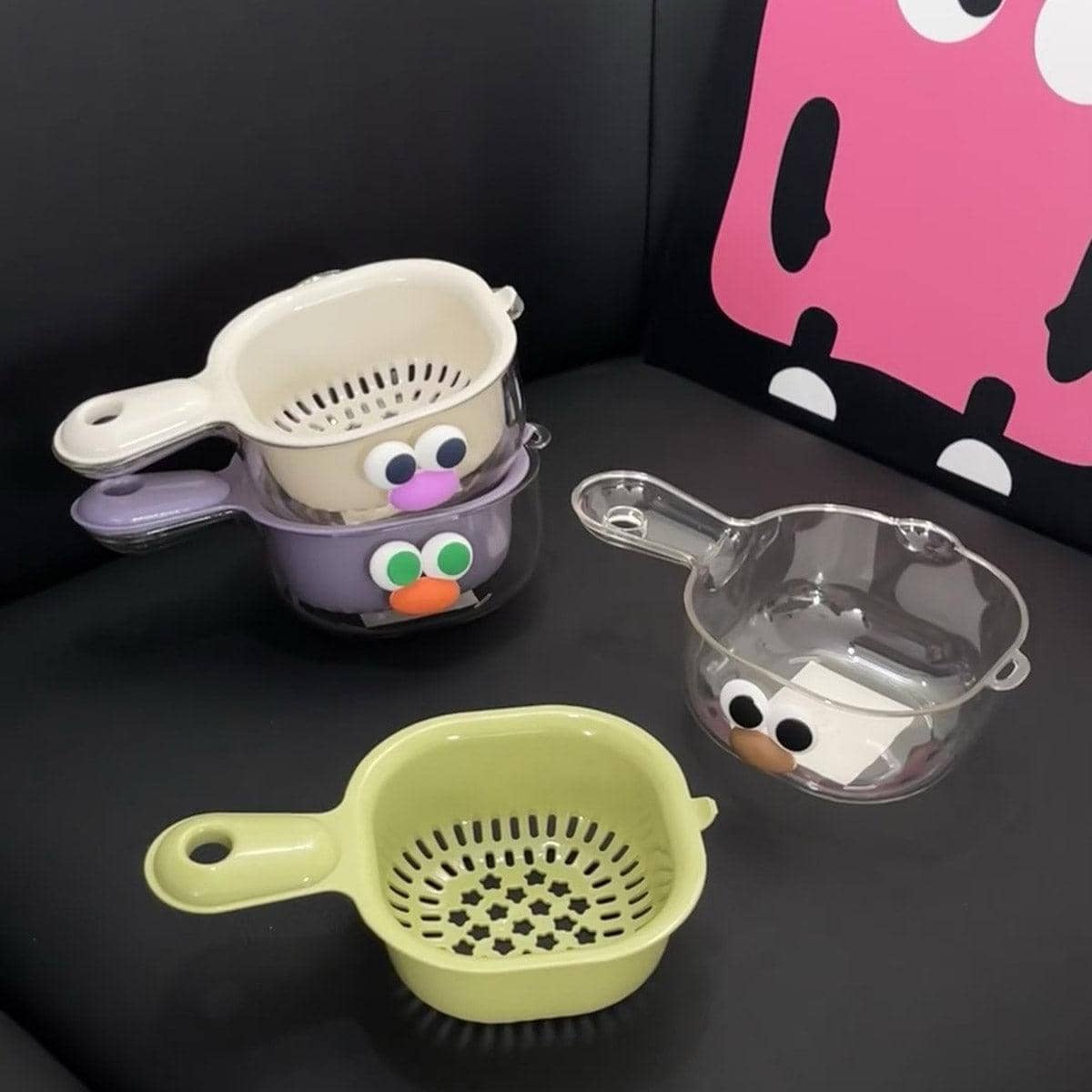 2-In-1 Double Layer Duckbill Draining Basket for Washing Fruit and Vegetables - Green - view 5
