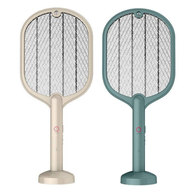 2-In-1 Electric Mosquito and Fly Swatter Racket with USB Cable - Dark Green - view 3