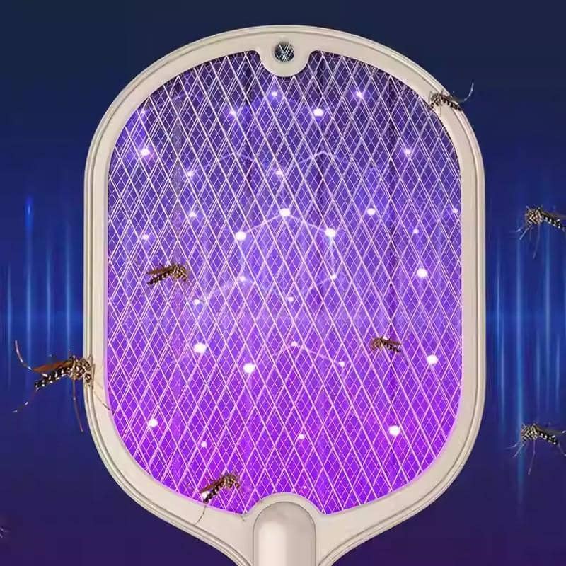 2-In-1 Electric Mosquito and Fly Swatter Racket with USB Cable - Dark Green - view 5