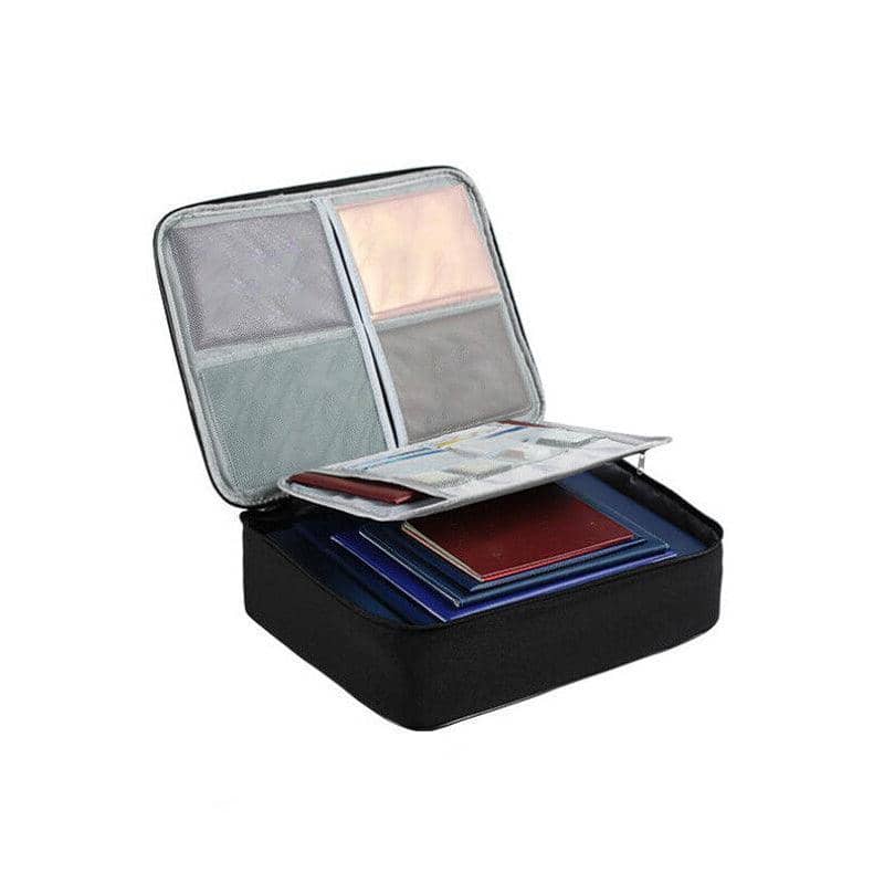 2-Layer Document Storage Bag, Black - Style A3