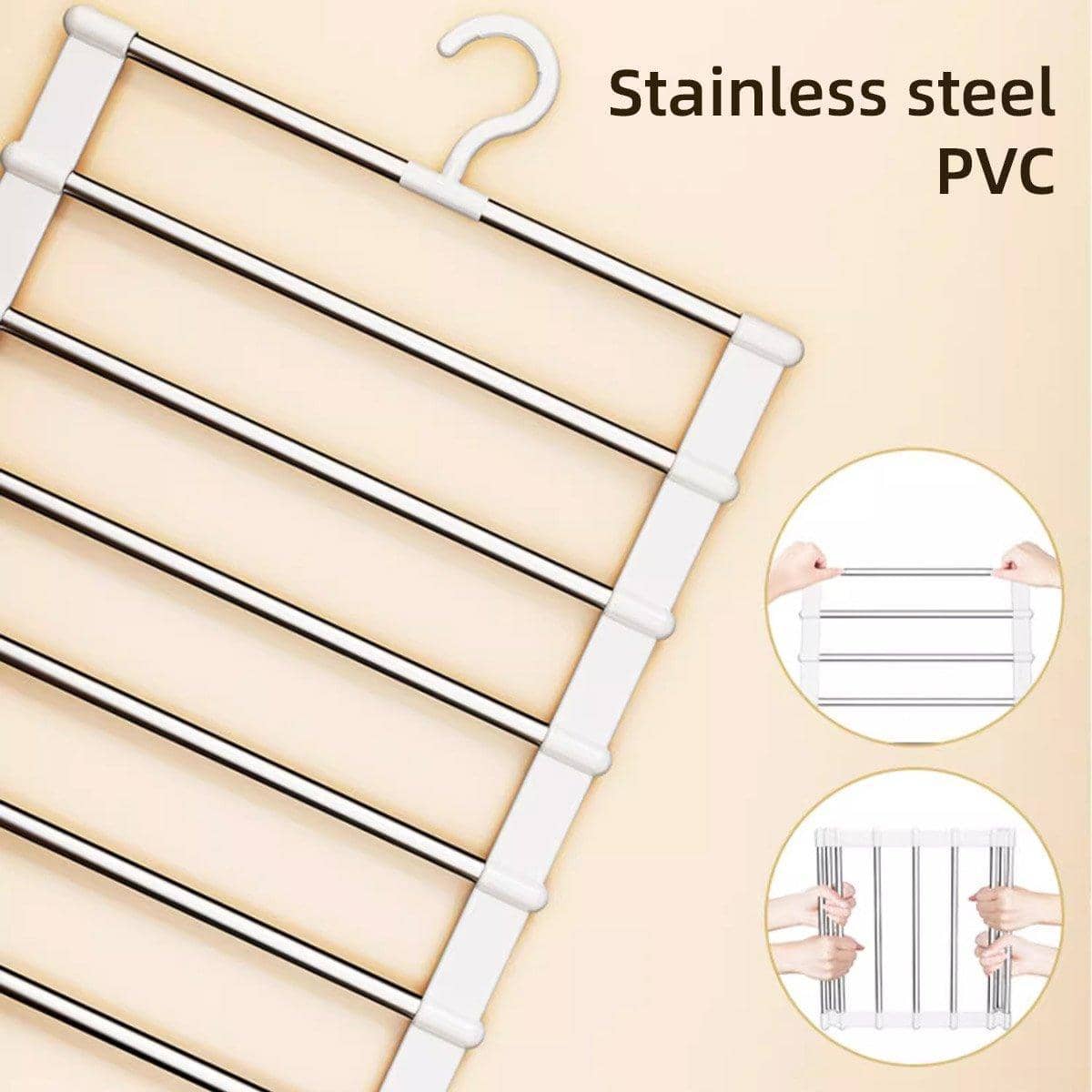2 Pack Multifunctional Folding Trouser Racks - 49 x 37 cm - view 5
