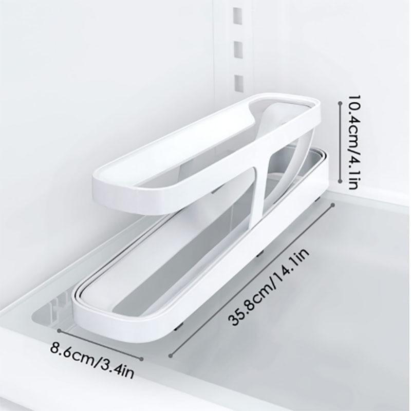 2-Tier Rolling Egg Dispenser for Fridge Storage - view 3